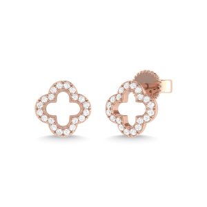 14K Rose Gold Diamond 1/5 Ct.Tw. Fashion Earrings