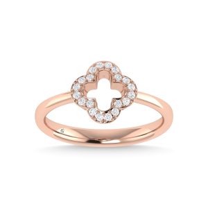 14K Rose Gold Diamond 1/6 Ct.Tw. Fashion Ring