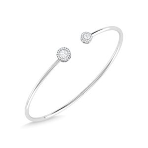 14K White Gold Diamond 1/2 Ct.Tw. Fashion Bangle