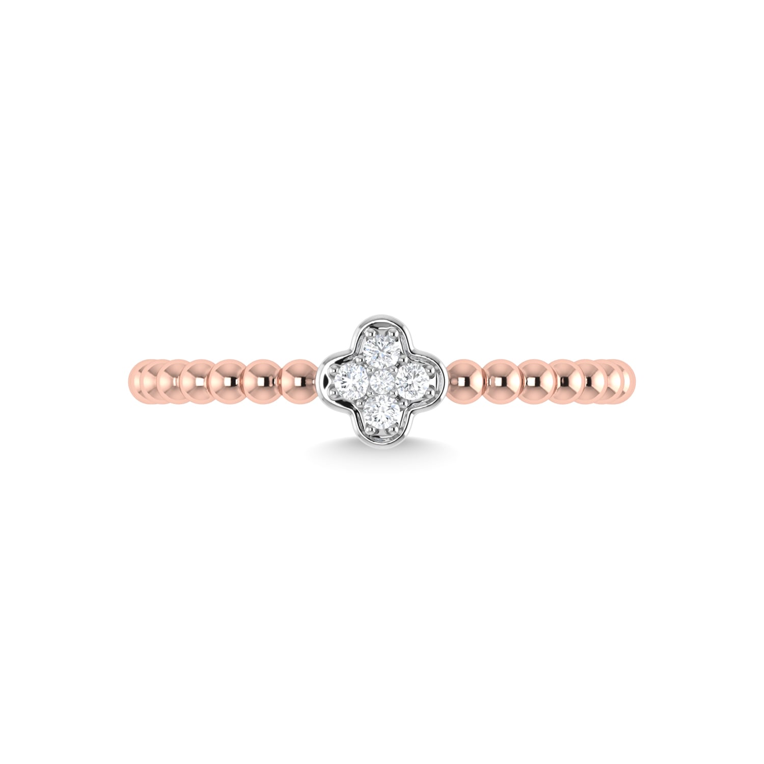 14K Rose Gold Diamond 1/20 Ct.Tw. Stackable Band