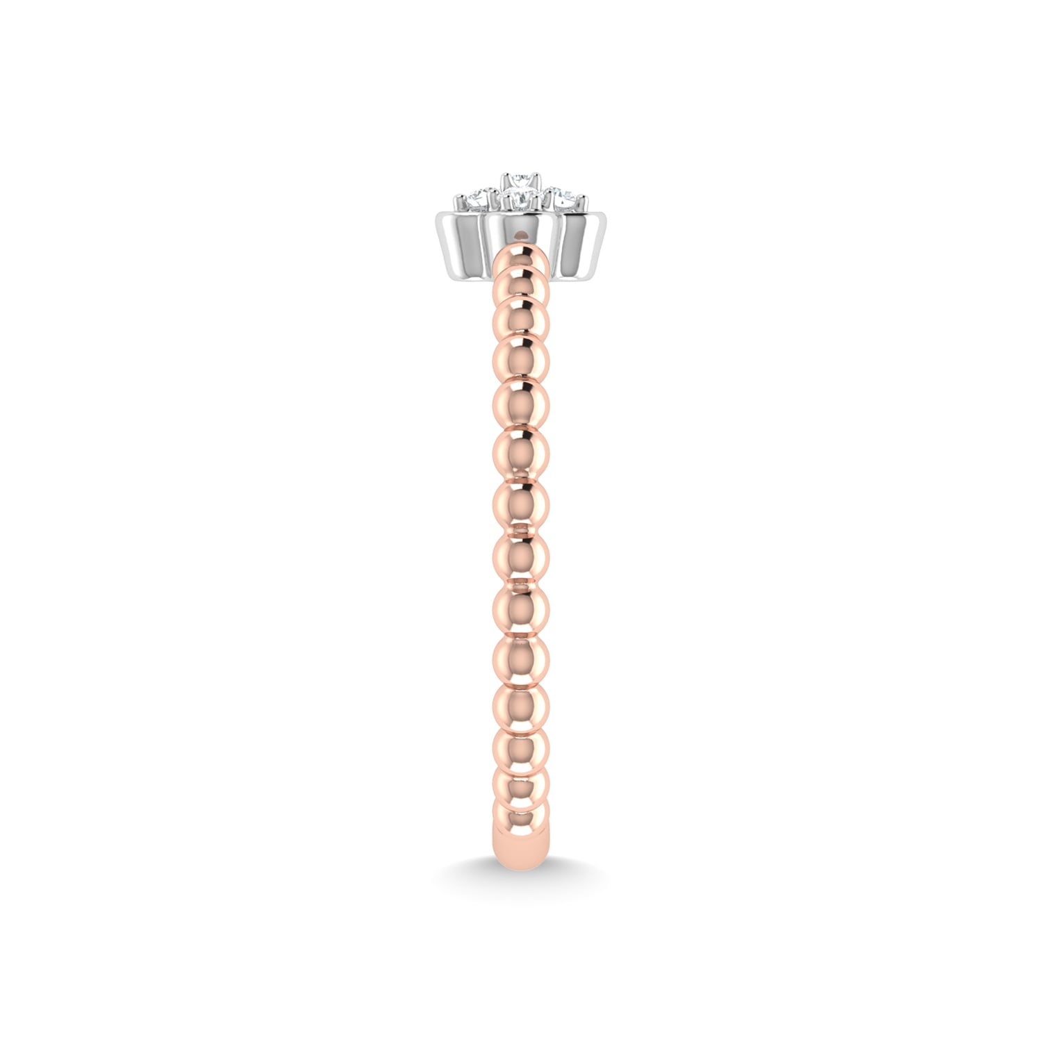 14K Rose Gold Diamond 1/20 Ct.Tw. Stackable Band