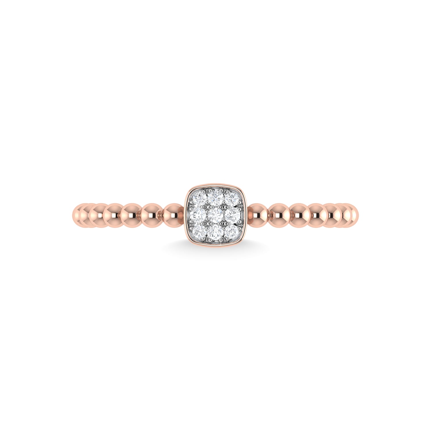 14K Rose Gold Diamond 1/20 Ct.Tw. Stackable Band