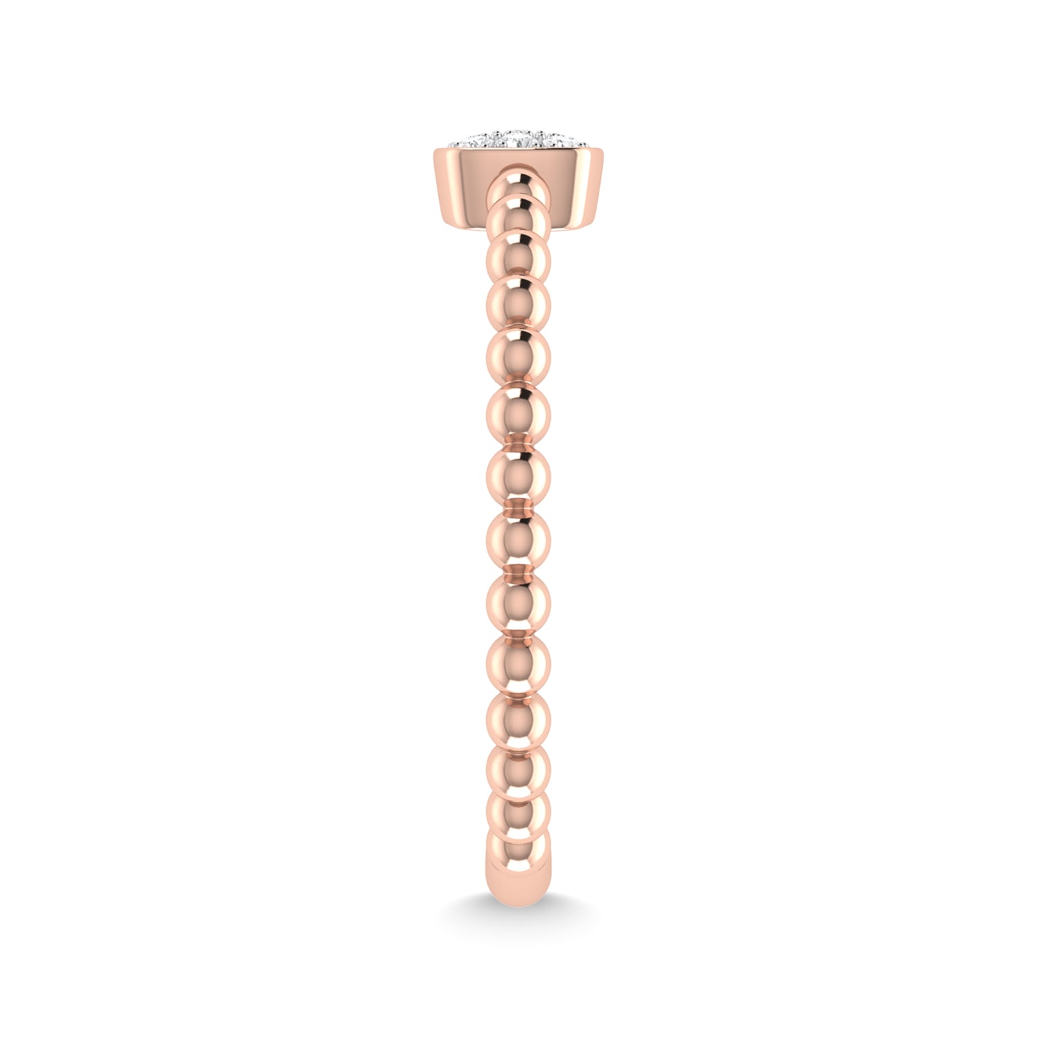 14K Rose Gold Diamond 1/20 Ct.Tw. Stackable Band