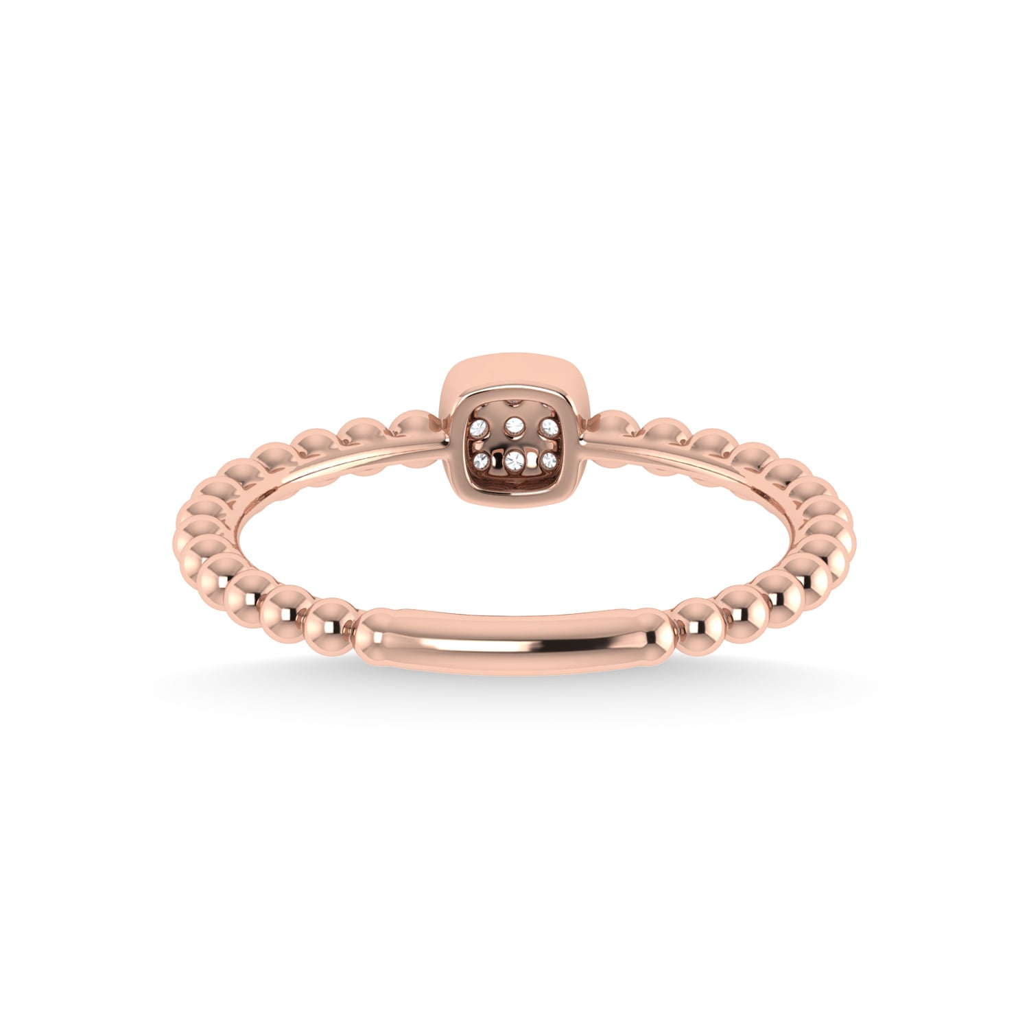 14K Rose Gold Diamond 1/20 Ct.Tw. Stackable Band