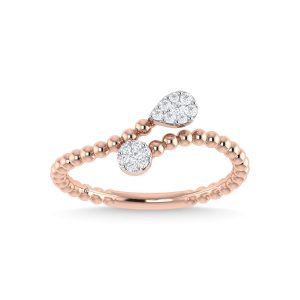 10K Rose Gold Diamond 1/6 Ct.Tw. Fashion Ring