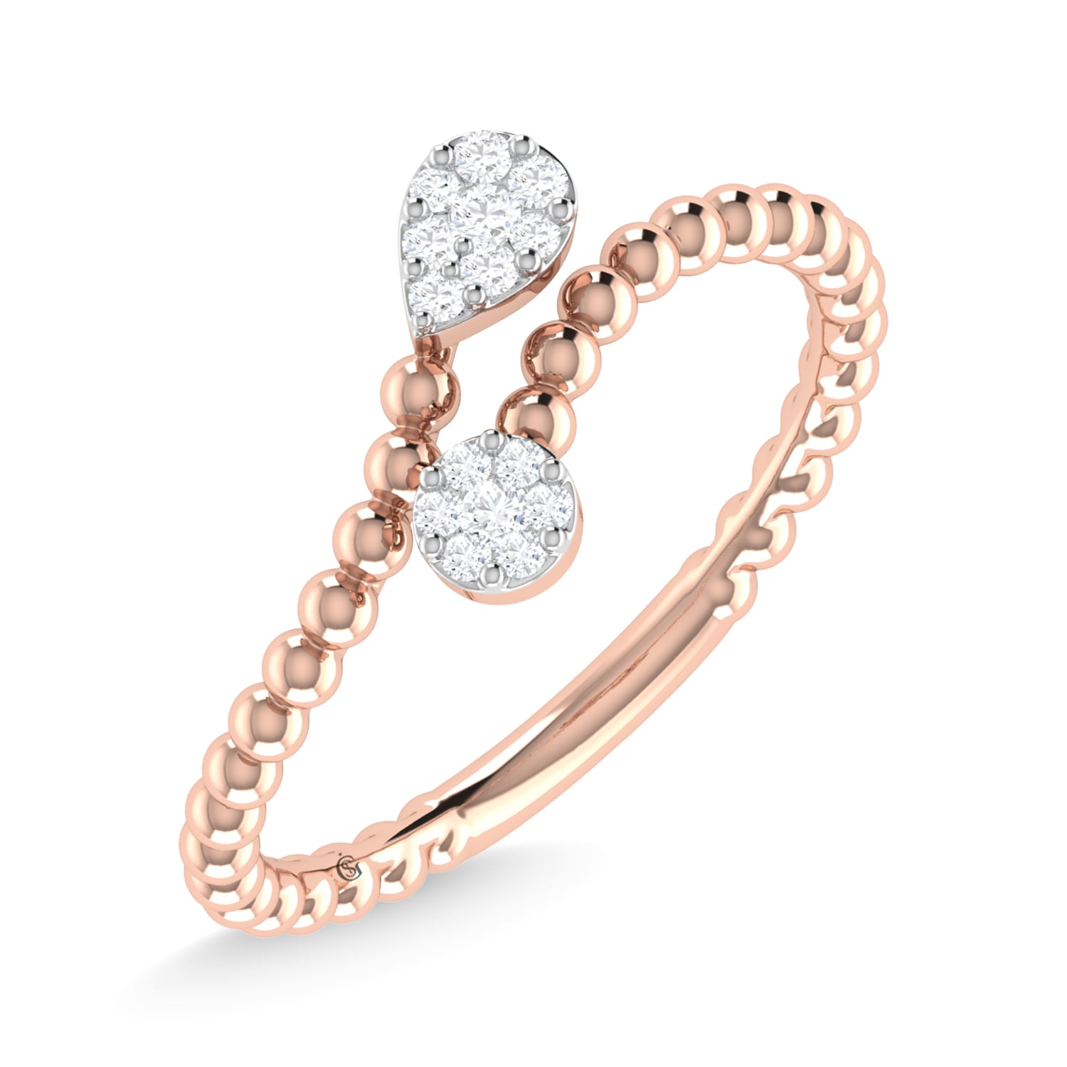 10K Rose Gold Diamond 1/6 Ct.Tw. Fashion Ring