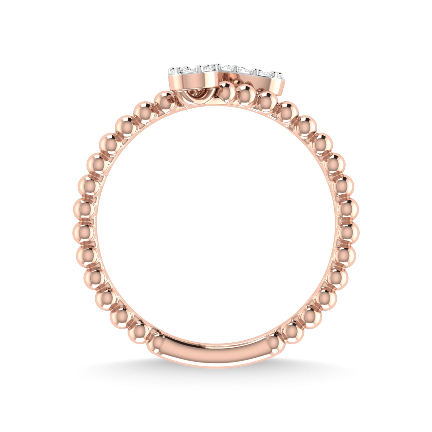 10K Rose Gold Diamond 1/6 Ct.Tw. Fashion Ring