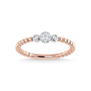 10K Rose Gold Diamond 1/10 Ct.Tw. Fashion Ring