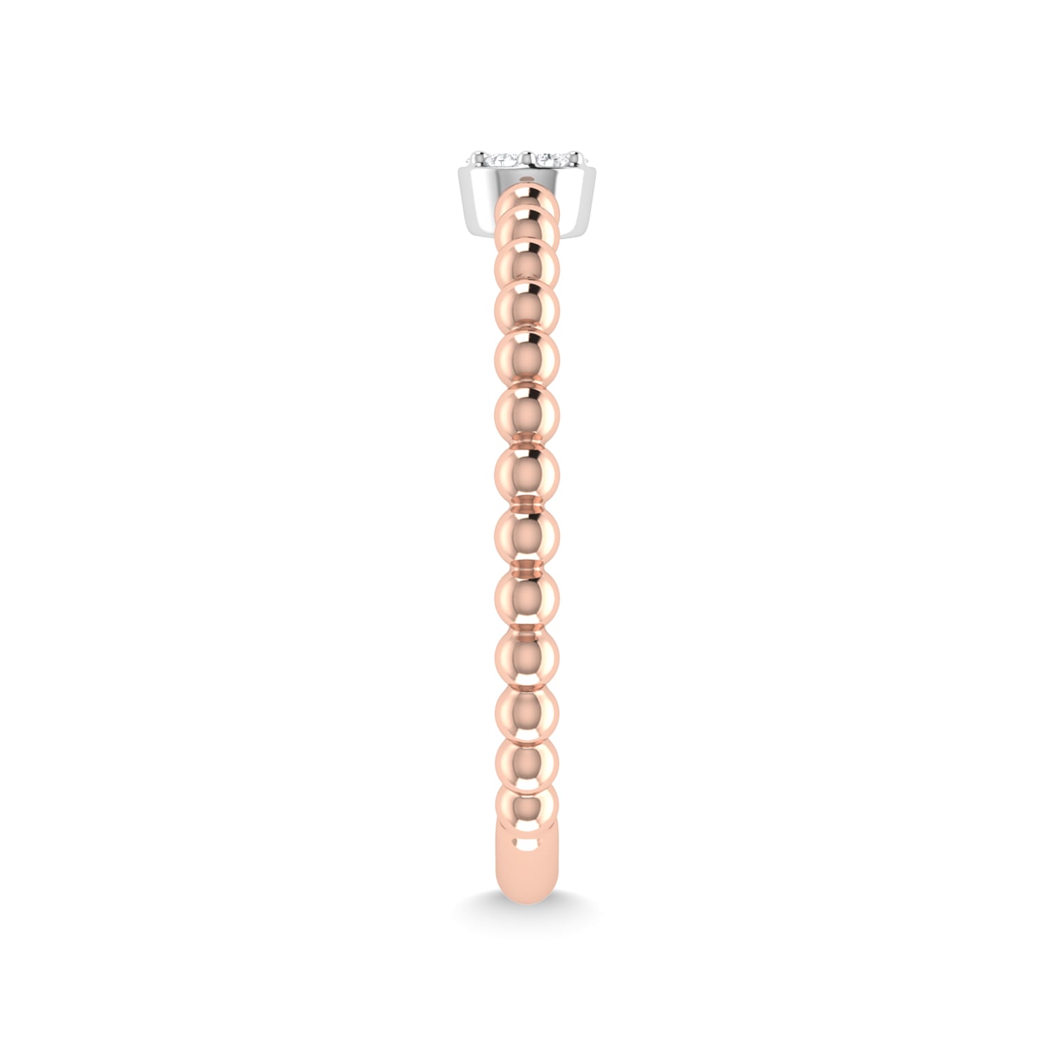 14K Rose Gold Diamond 1/20 Ct.Tw. Stackable Band