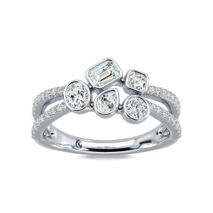 14K Two Tone Diamond 7/8 Ct.Tw Fashion Ring