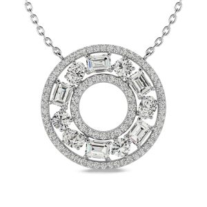 14K White Gold Diamond 1 1/2 Ct.Tw Fashion Necklace