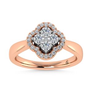 14K Rose Gold  1/2 Ct.Tw. Diamond Fashion Ring
