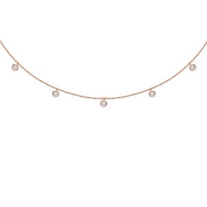 14K Rose Gold Diamond 1/2 Ct.Tw Fashion Necklace