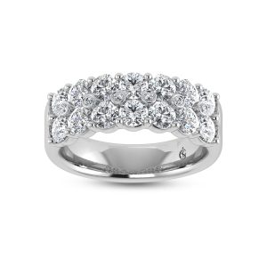 14K White Gold Diamond 1 3/8 Ct.Tw. Fashion Ring
