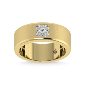 14K Yellow Gold Diamond 1/4 Ct.Tw. Mens Band
