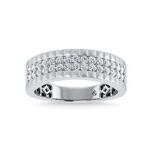 14K White Gold Diamond 1/2 Ct.Tw. Mens Band