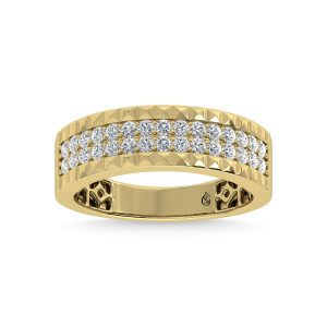 14K Yellow Gold Diamond 1/2 Ct.Tw. Mens Band