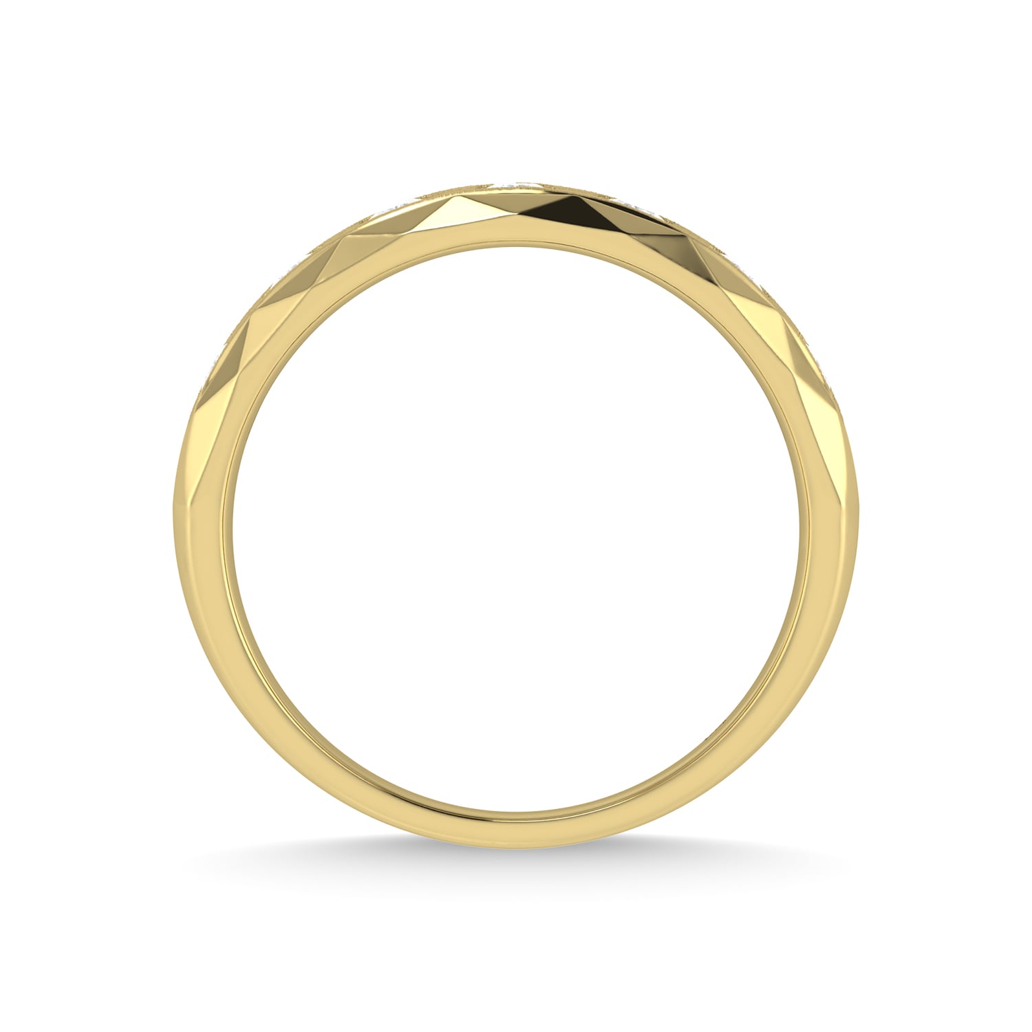 14K Two Tone Diamond 1/2 Ct.Tw. Mens Machine Fusion Band