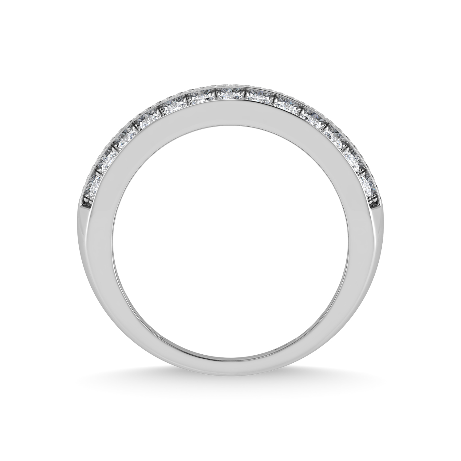 14K White Gold Diamond 1 Ct.Tw. Mens Ring