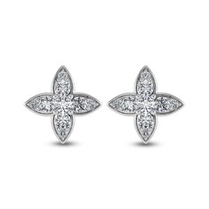 14K White Gold Diamond 3/4 Ct.Tw. Fashion Earrings