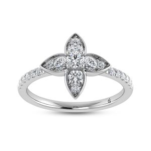 14K White Gold Diamond 5/8 Ct.Tw. Fashion Ring