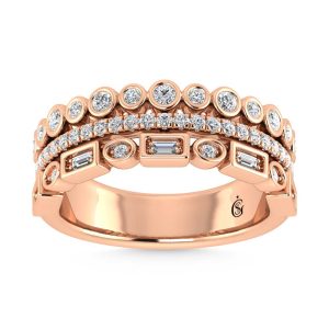 14K Rose Gold Diamond 1/2 Ct.Tw. Fashion Ring