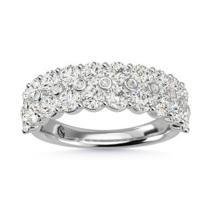 14K White Gold Diamond 2 Ct.Tw. Ladies Fashion Band