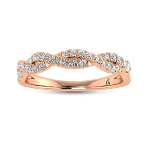 14K Rose Gold Diamond 1/4 Ct.Tw. Fashion Ring