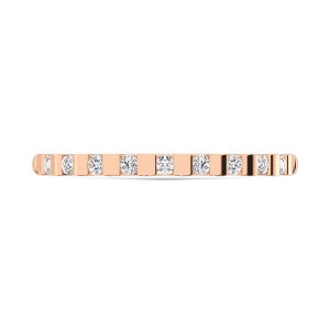 14K Rose Gold 1/8 Ct.Tw. Diamond Stackable Band