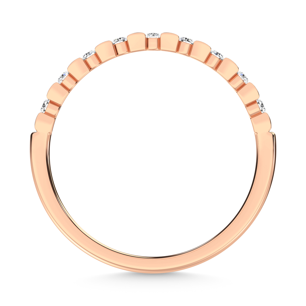 14K Rose Gold 1/8 Ct.Tw. Diamond Stackable Band