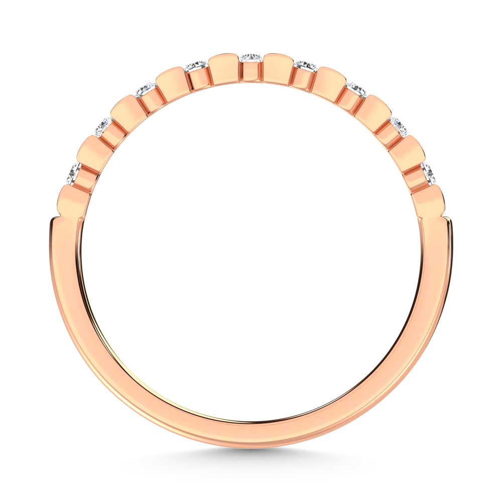 14K Rose Gold 1/8 Ct.Tw. Diamond Stackable Band