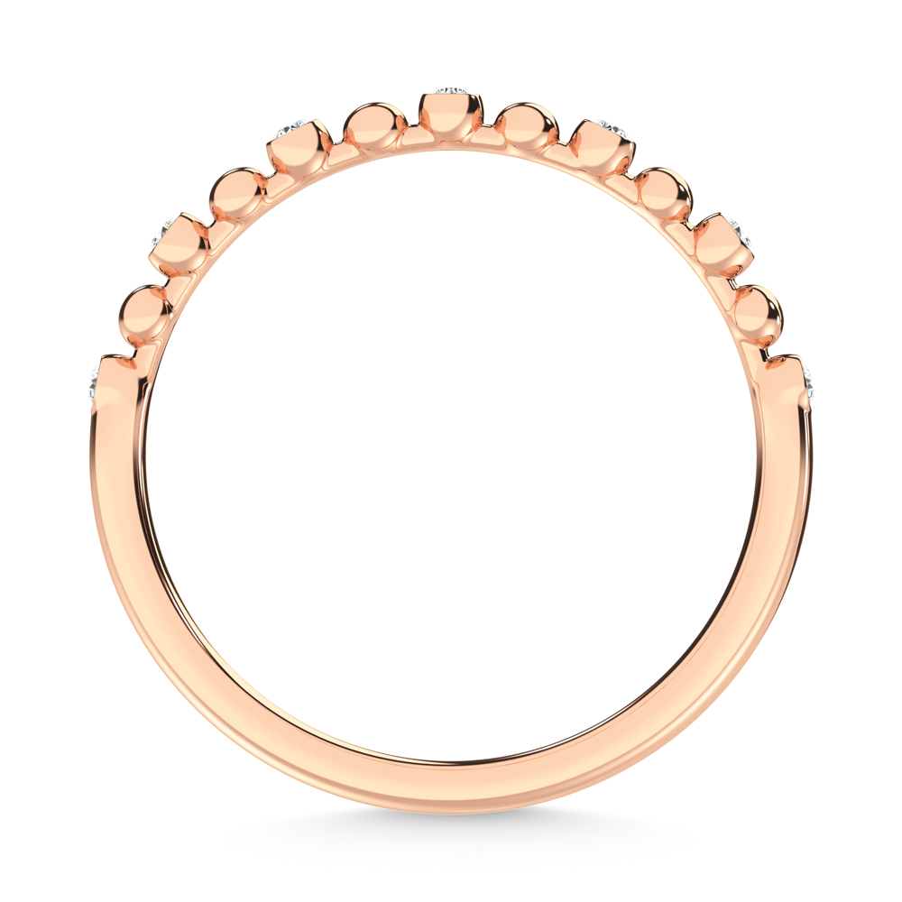 14K Rose Gold 1/10 Ct.Tw. Diamond Stackable Band