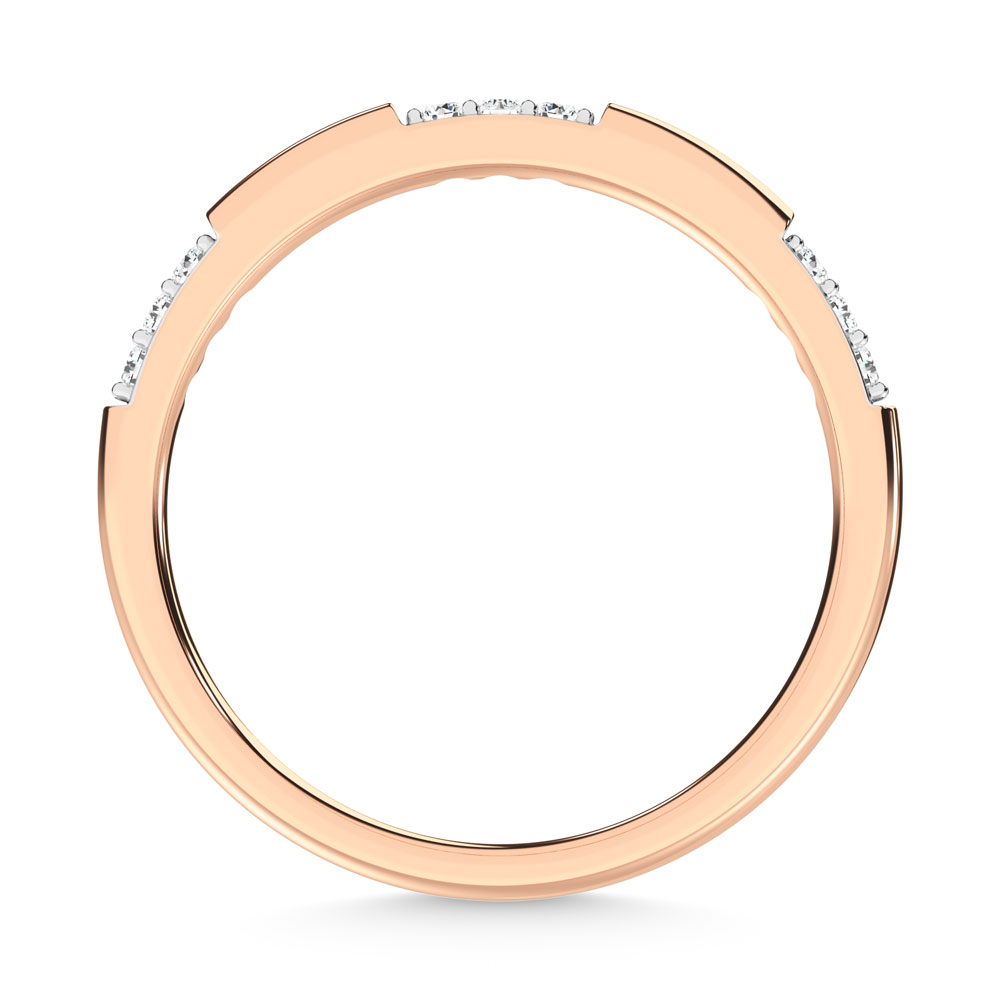 14K Rose Gold Diamond 1/10 Ct.Tw. Stackable Band