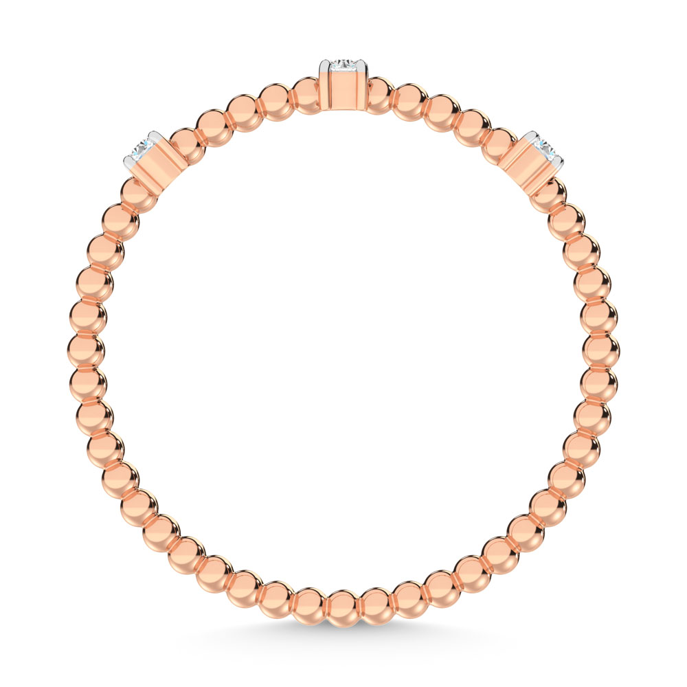 14K Rose Gold Diamond 1/20 Ct.Tw. Stackable Band