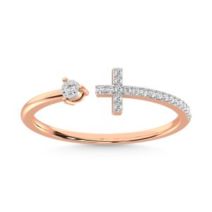 14K Rose Gold  Diamond 1/10 Ct.Tw. Fashion Ring