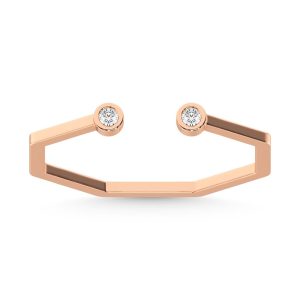 14K Rose Gold  Diamond 1/20 Ct.Tw. Fashion Ring