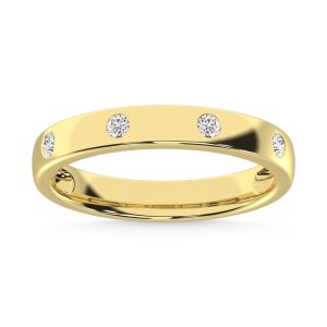 14K Yellow Gold Lab Grown Diamond 1/6 Ct.Tw. Annivesary Band