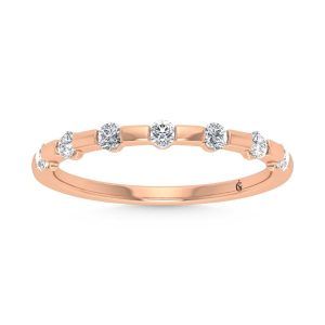 14K Rose Gold Lab Grown Diamond 1/4 Ct.Tw. Stackable Band