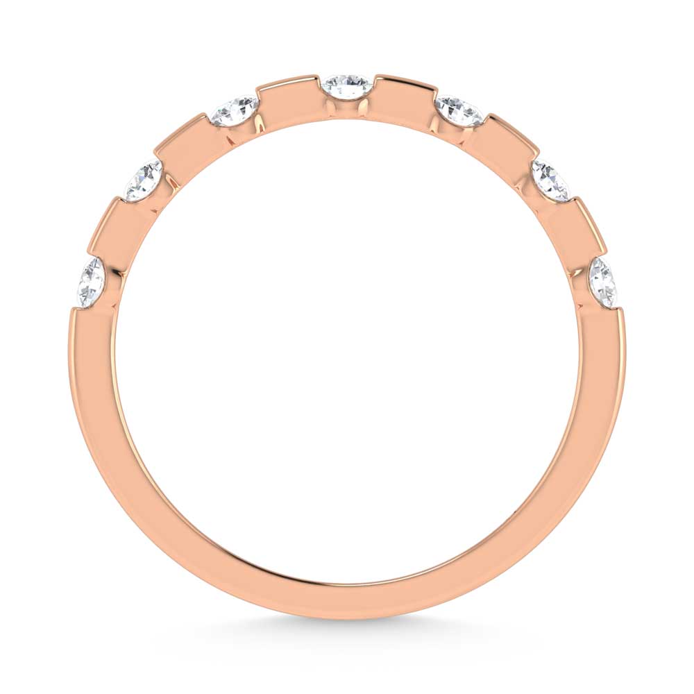 14K Rose Gold Lab Grown Diamond 1/4 Ct.Tw. Stackable Band