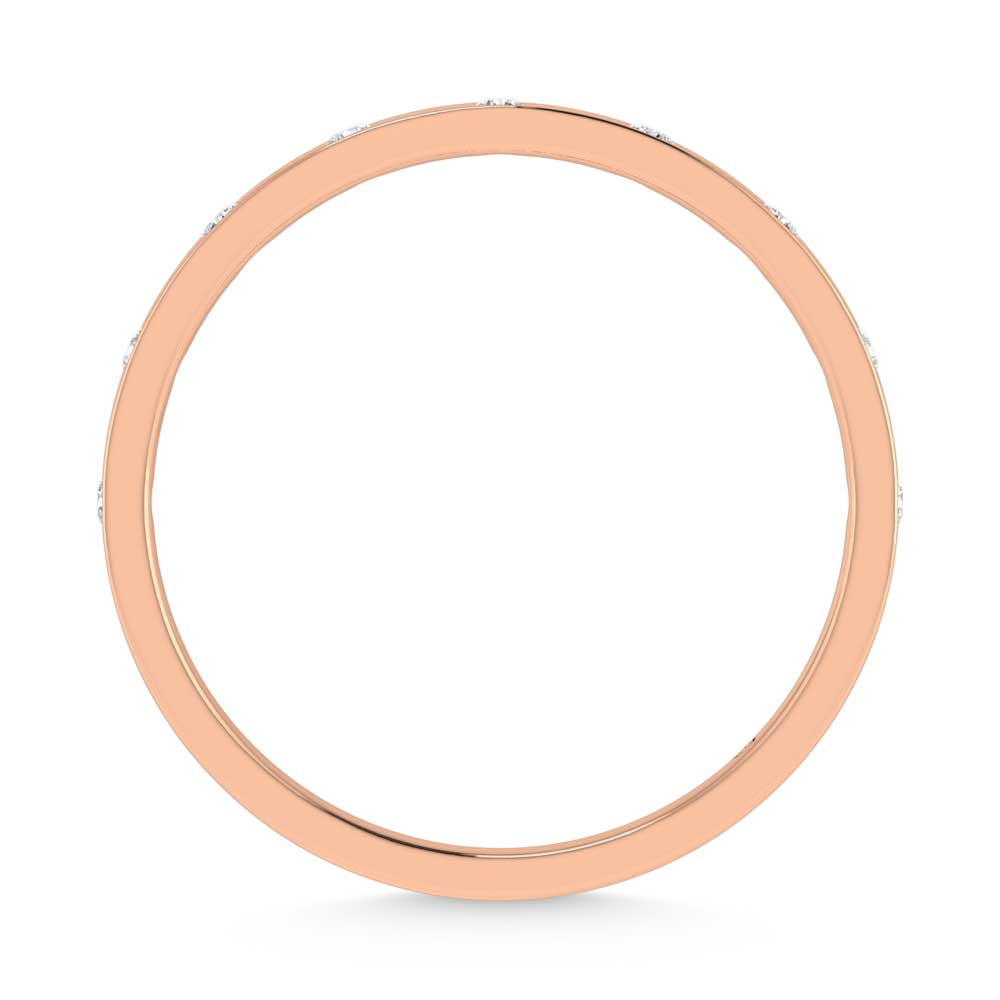14K Rose Gold Diamond 1/10 Ct.Tw. Stackable Band
