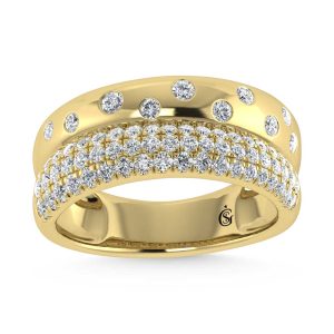 14K Yellow Gold  Diamond 5/8 Ct.Tw. Fashion Band