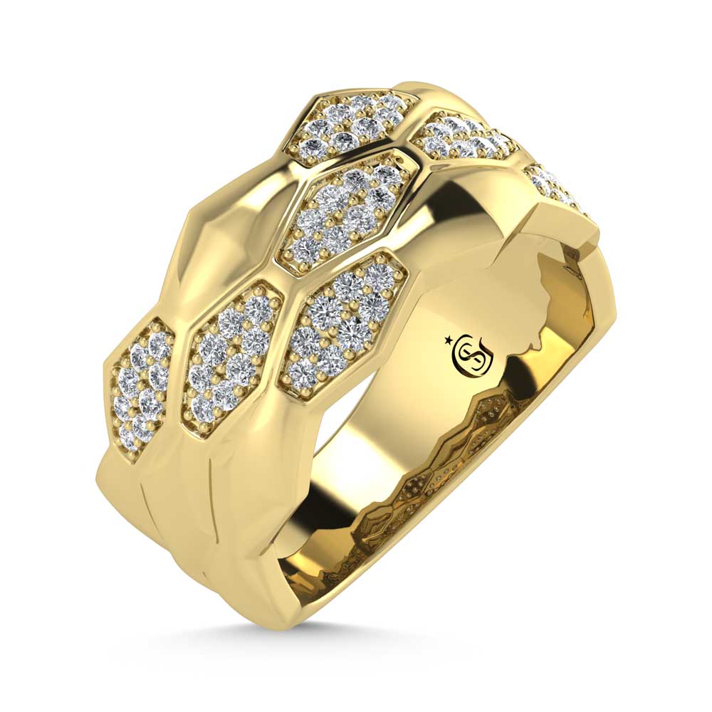 14K Yellow Gold Diamond 1/3 Ct.Tw. Fashion Band