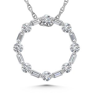 14K White GoldDiamond 5/8 Ct.Tw. Fashion Pendant