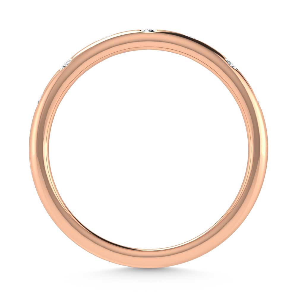 14K Rose Gold Diamond 1/10 Ct.Tw. Stackable Band