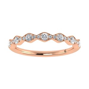 14K Rose Gold Lab Grown Diamond 1/4 Ct.Tw. Fashion Band