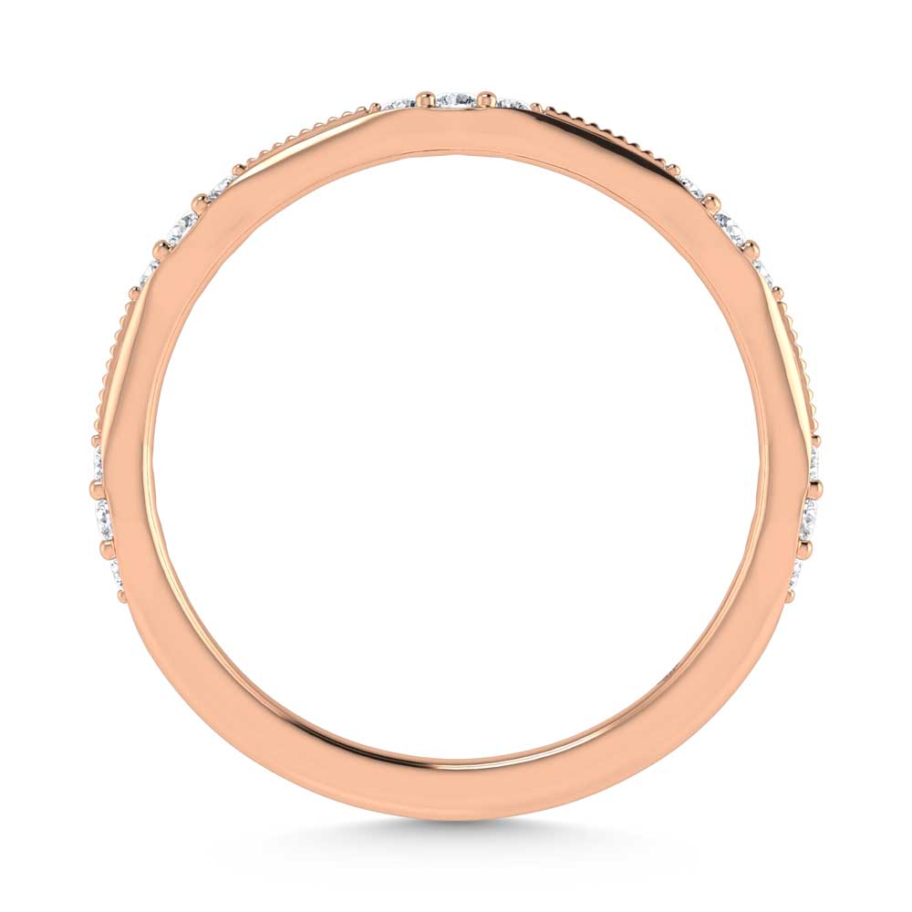 14K Rose Gold Diamond 1/6 Ct.Tw. Stackable Band