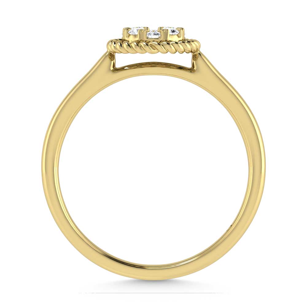 14K Yellow Gold Diamond 1/10 Ct.Tw. Fashion Ring