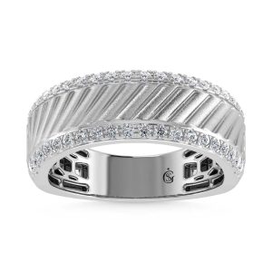 14K White Gold Diamond 1/2 Ct.Tw. Bypass Ring