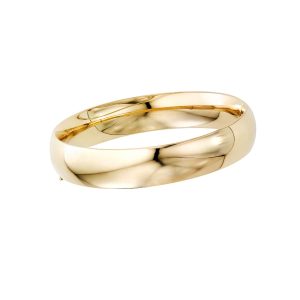 14K Gold 13.5mm Polished Bangle