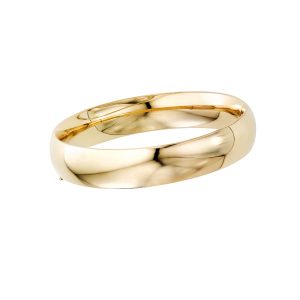 14K Gold 13.5mm Polished Bangle
